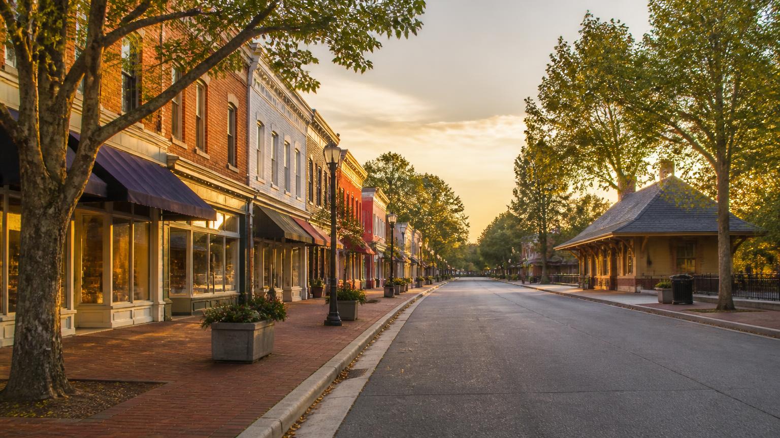 Historic downtown Herndon, a short drive from the academy - Revolution Cricket Academy serves Herndon, VA