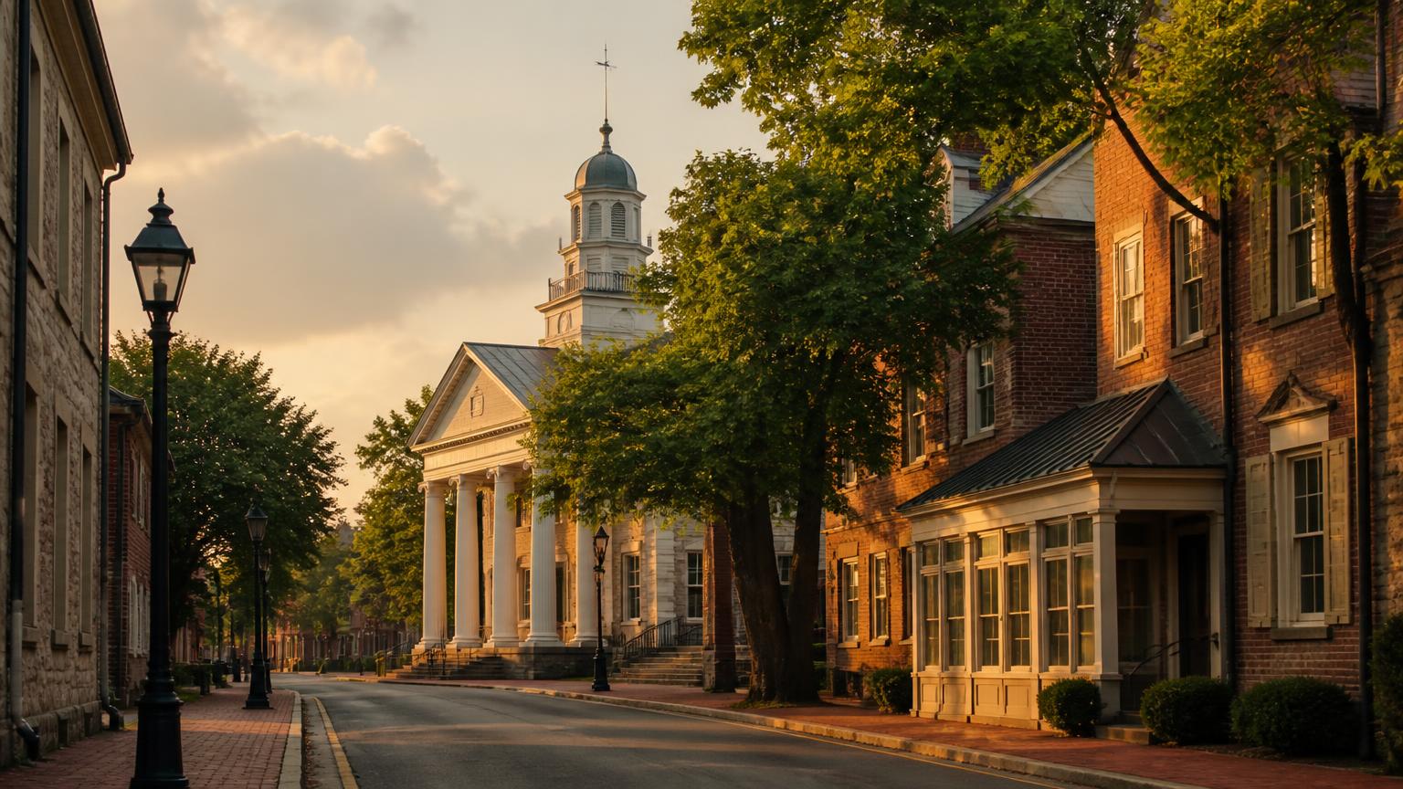 Historic downtown Leesburg and the Loudoun County courthouse - Revolution Cricket Academy serves Leesburg, VA